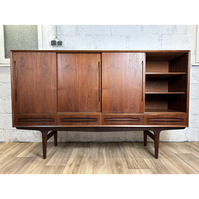 Buffet haut vintage en teck, Danemark 1960