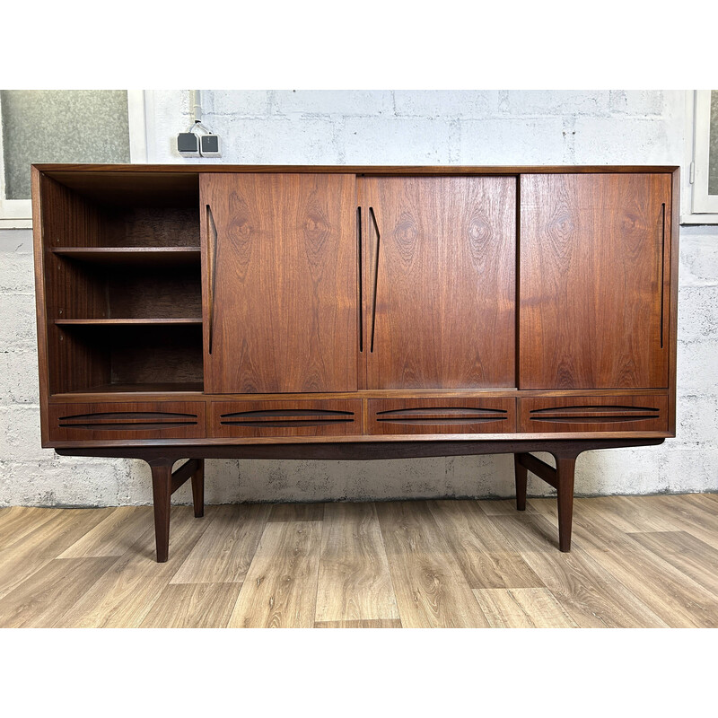 Buffet haut vintage en teck, Danemark 1960