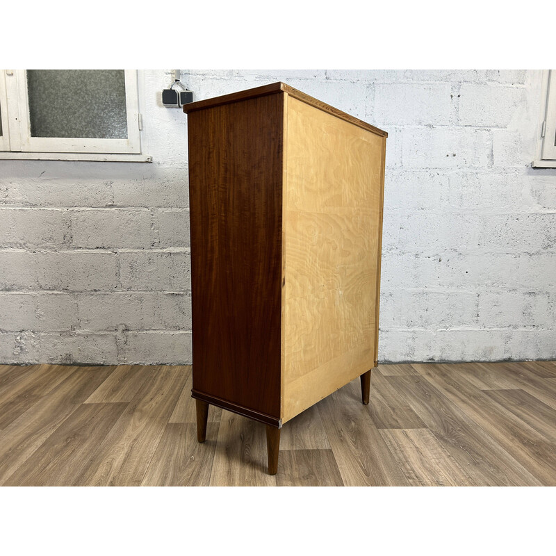 Vintage teak chest of drawers with 7 drawers, Denmark 1960