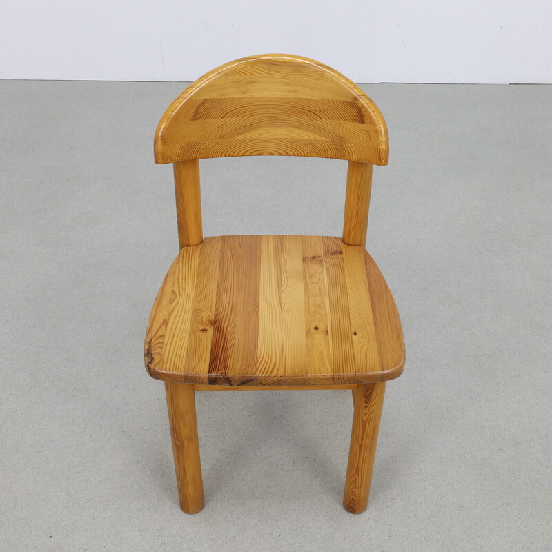 Par de cadeiras de jantar vintage em pinho de Rainer Daumiler, 1970