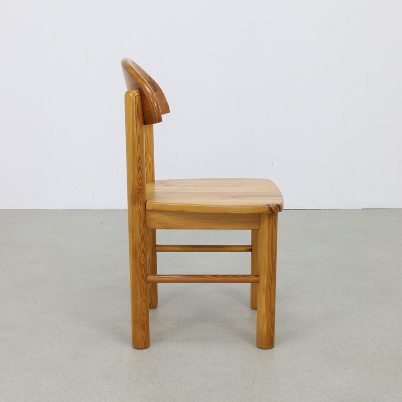 Paire de chaises à repas vintage en pin par Rainer Daumiler, 1970