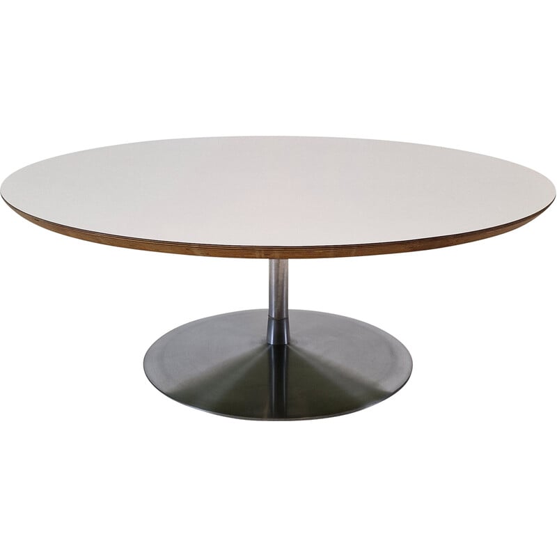 Vintage Couchtisch "Circle" aus Holzfurnier von Pierre Paulin für Artifort, 1960