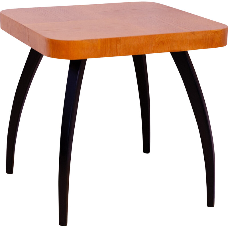 Table basse vintage Spider H 259 en bois de hêtre par Jindřich Halabala, 1930