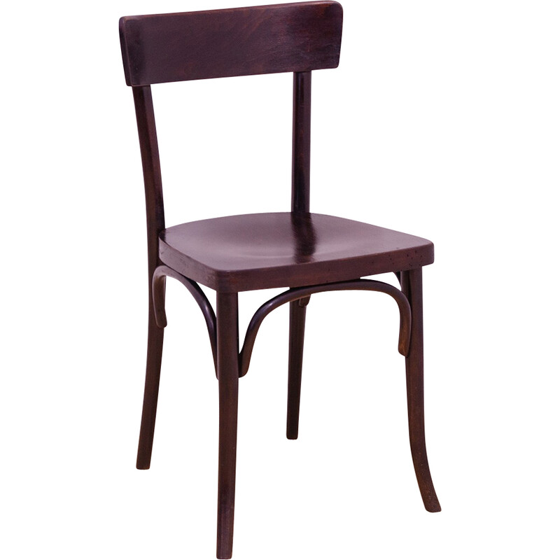 Vintage bistro chair in walnut and beech for Thonet, Czechoslovakia 1920