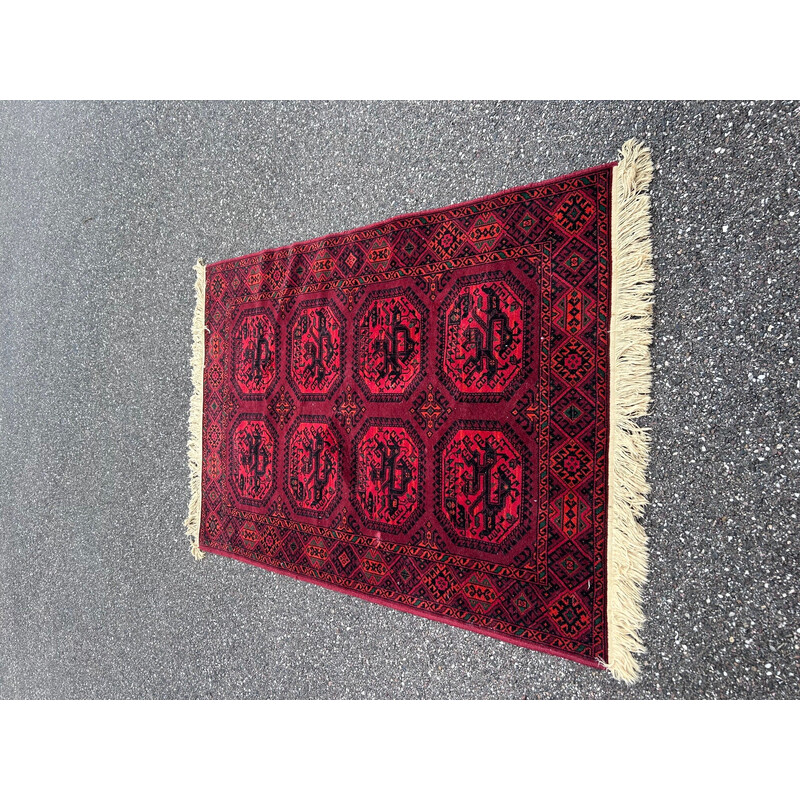 Vintage wool rug with oriental pattern, 1970