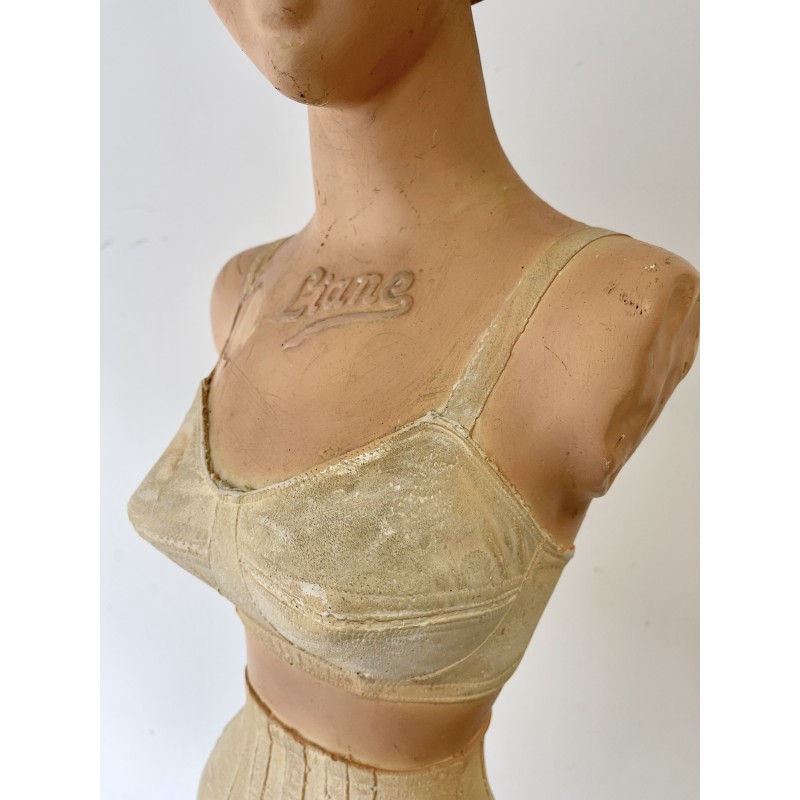 Vintage plaster mannequin representing a female bust for Novita, 1950