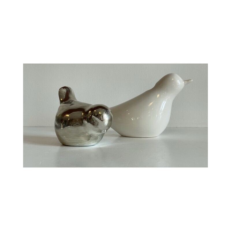 Vintage-Vogelpaar aus Keramik, 1990