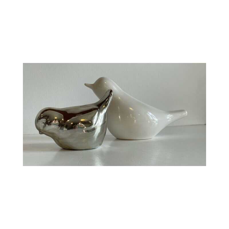 Vintage-Vogelpaar aus Keramik, 1990