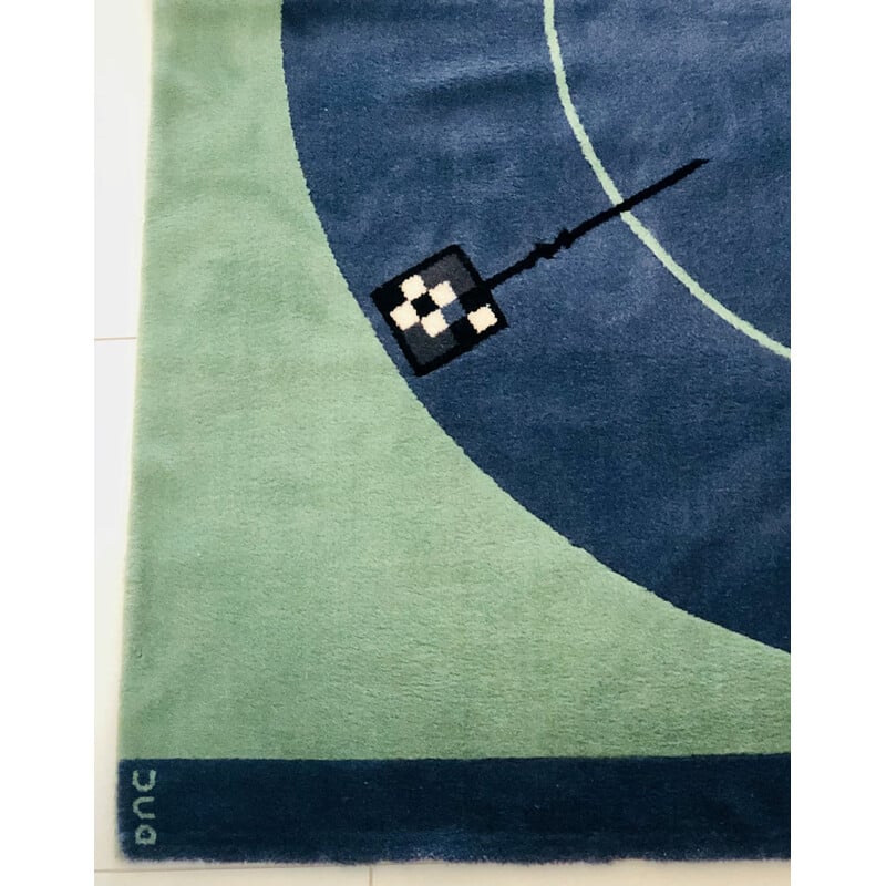 Vintage “Less is more” wool rug by Christian Duc for Toulemonde Bochart, France 1980