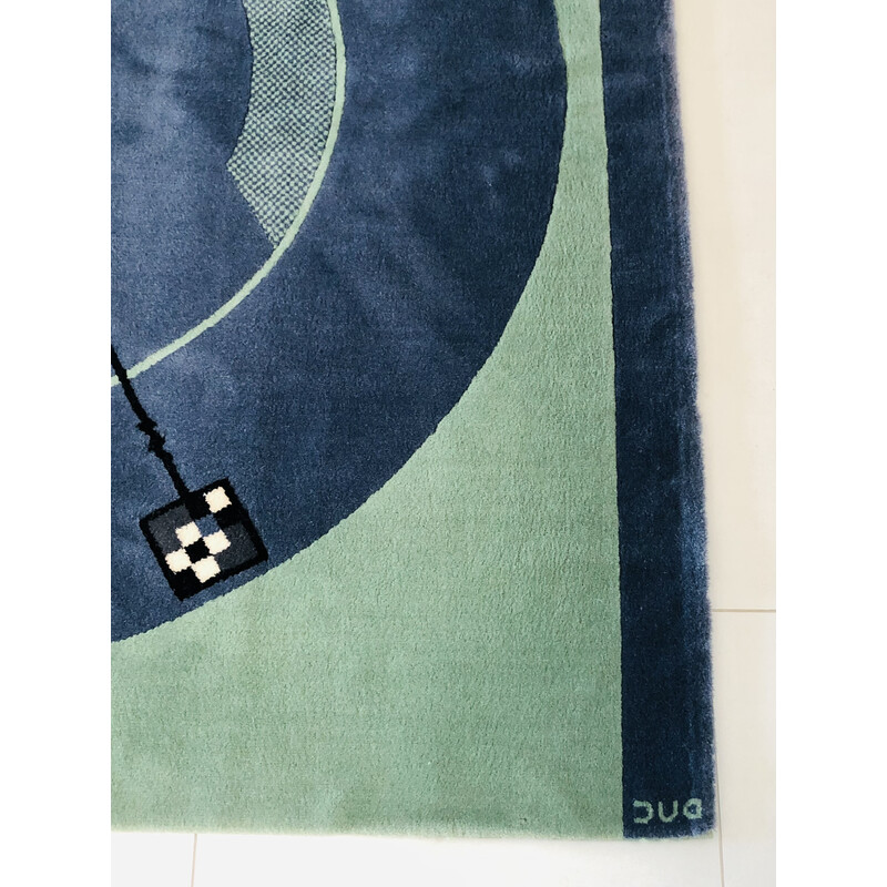 Vintage “Less is more” wool rug by Christian Duc for Toulemonde Bochart, France 1980