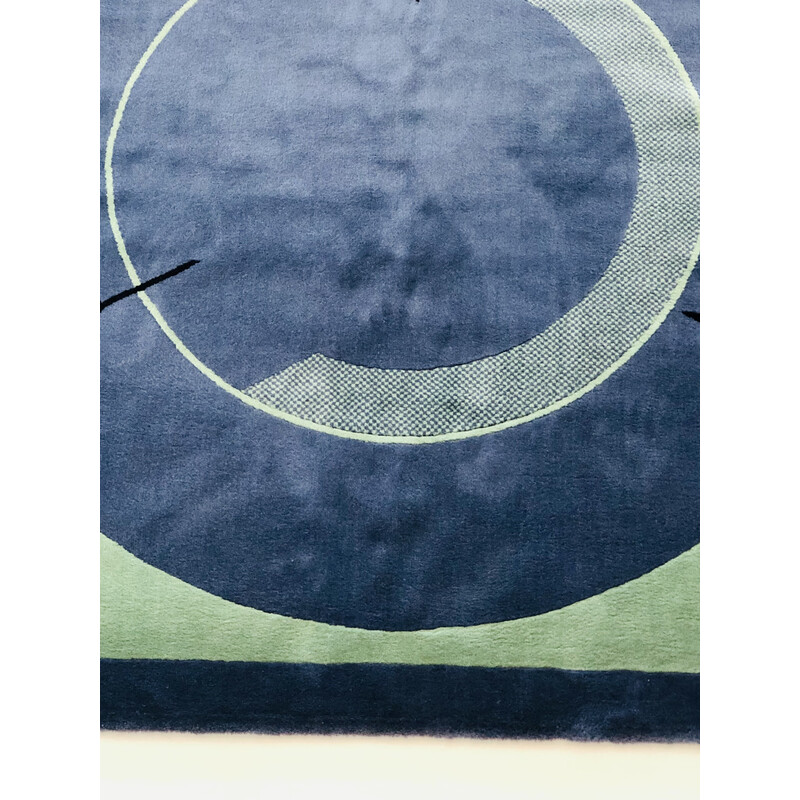 Vintage “Less is more” wool rug by Christian Duc for Toulemonde Bochart, France 1980