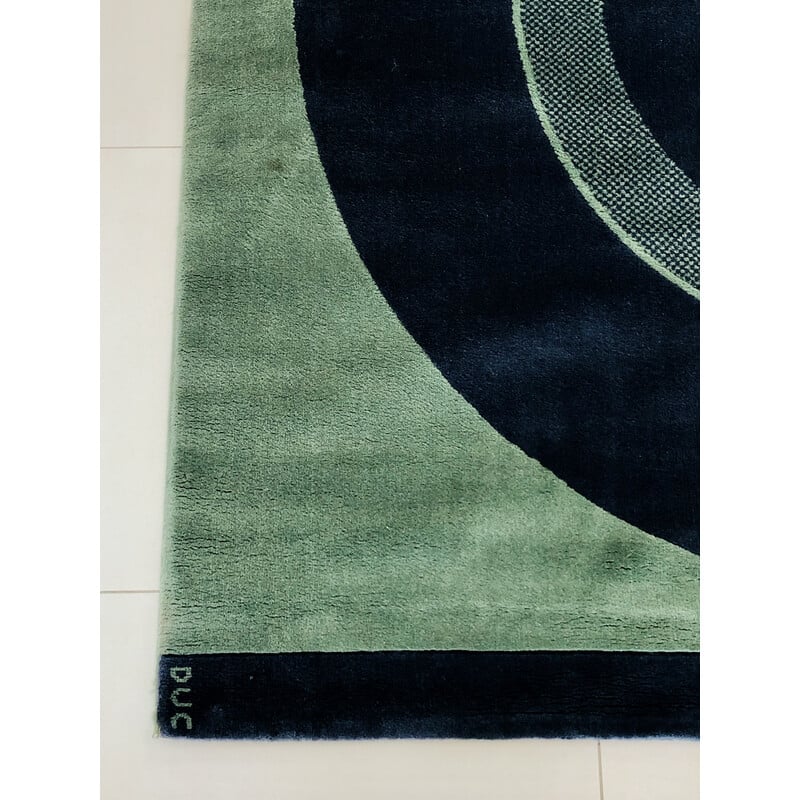 Vintage “Less is more” wool rug by Christian Duc for Toulemonde Bochart, France 1980