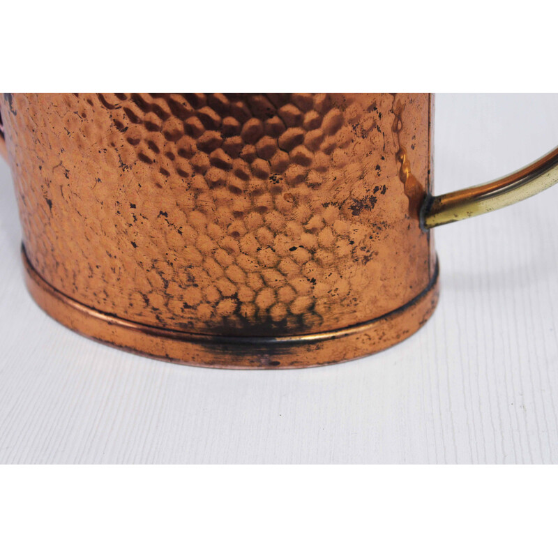 Vintage copper and brass watering can, 1960