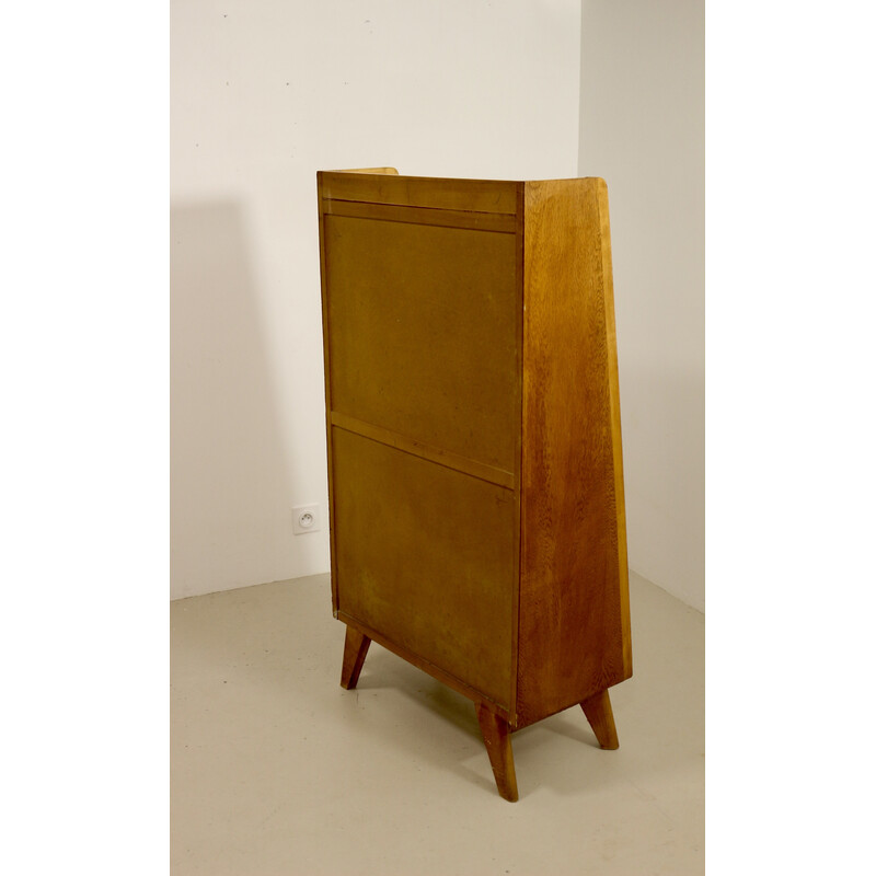 Vintage-Sekretärmöbel aus hellem Holz, 1960