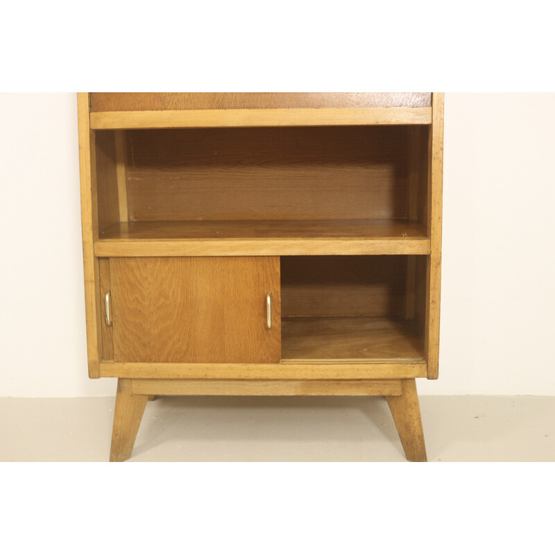 Vintage secretary desk in light wood, 1960