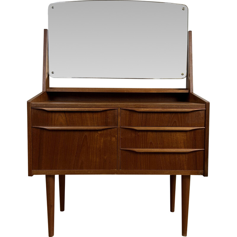 Vintage teak dressing table for Cs Odense Furniture, Denmark 1960