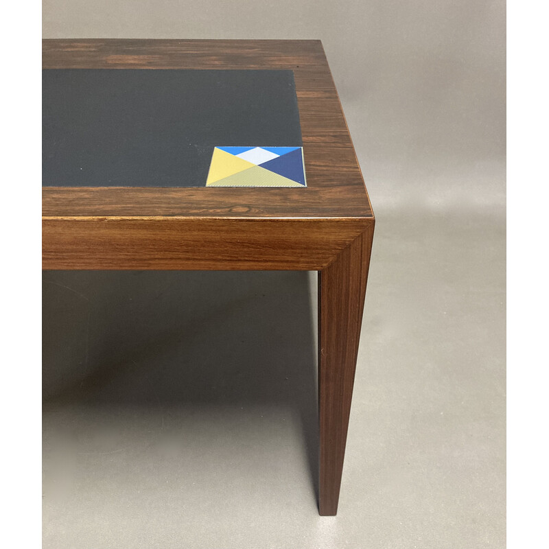 Vintage rosewood coffee table by Severin Hansen, 1950