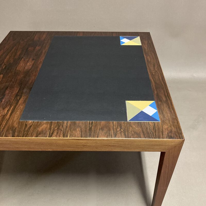 Vintage rosewood coffee table by Severin Hansen, 1950