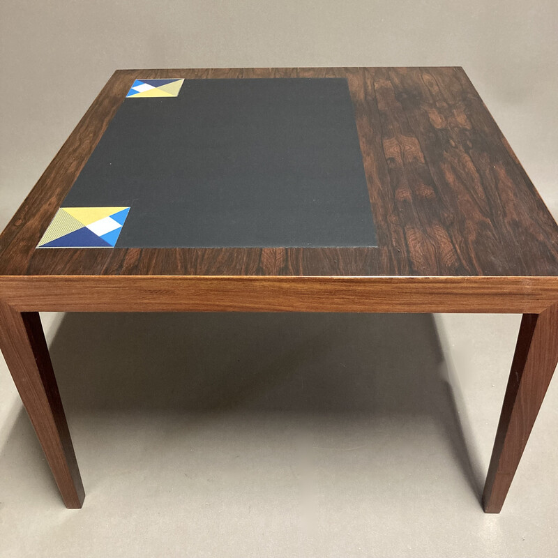 Vintage rosewood coffee table by Severin Hansen, 1950