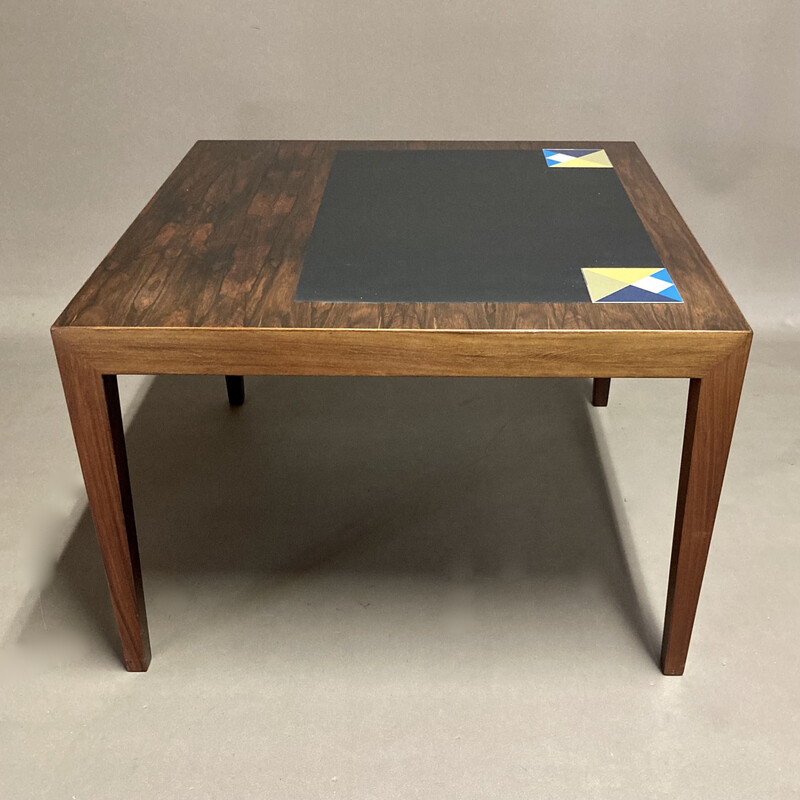 Table basse vintage en palissandre de Severin Hansen, 1950