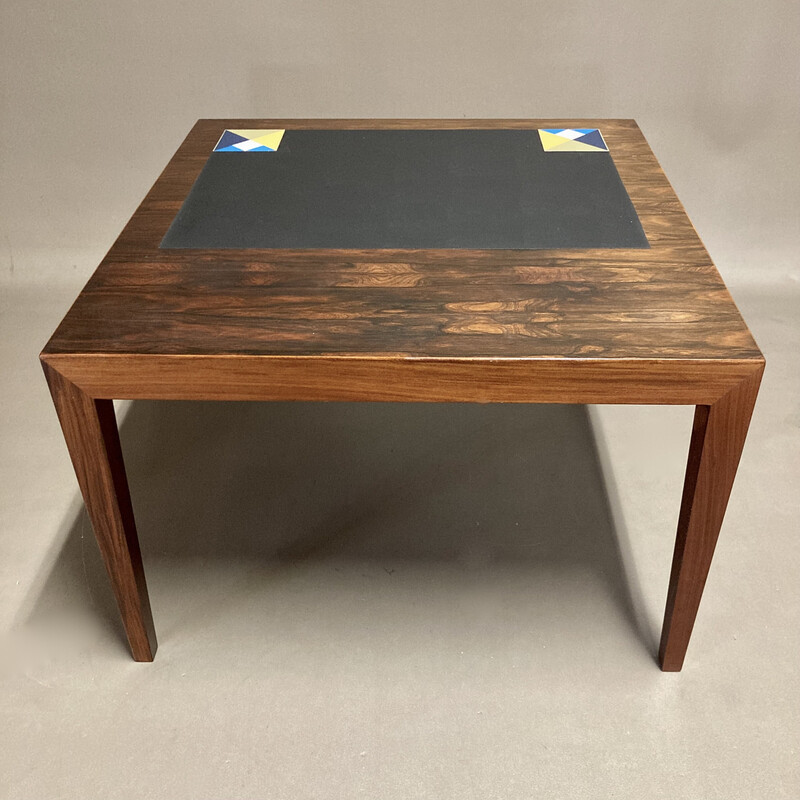 Vintage rosewood coffee table by Severin Hansen, 1950