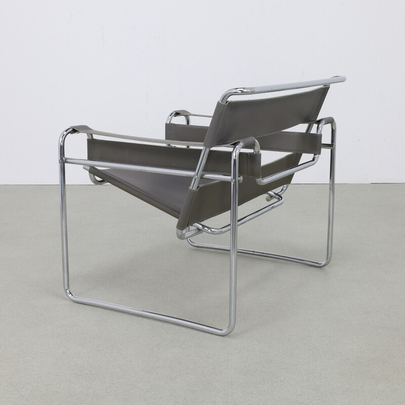 Vintage Wassily model B3 chair by Marcel Breuer, 1990