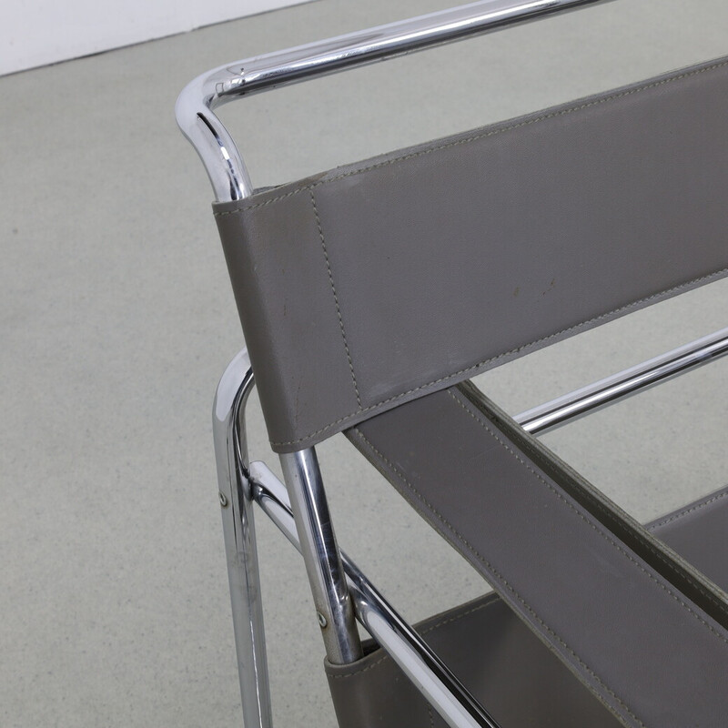 Vintage Wassily model B3 chair by Marcel Breuer, 1990