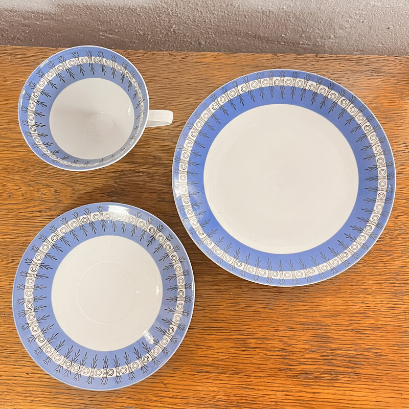 Vintage porcelain breakfast service, Germany 1960