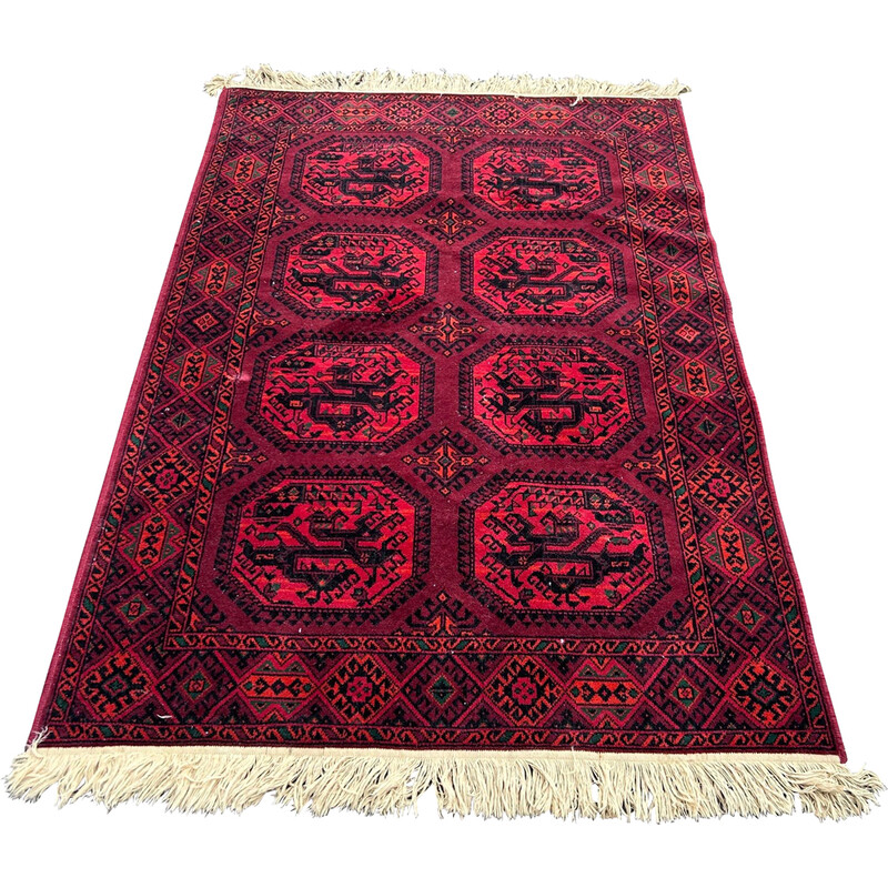 Vintage wool rug with oriental pattern, 1970