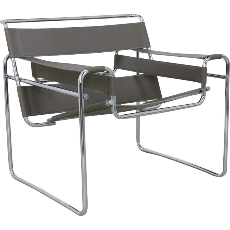 Chaise vintage Wassily modèle B3 par Marcel Breuer, 1990