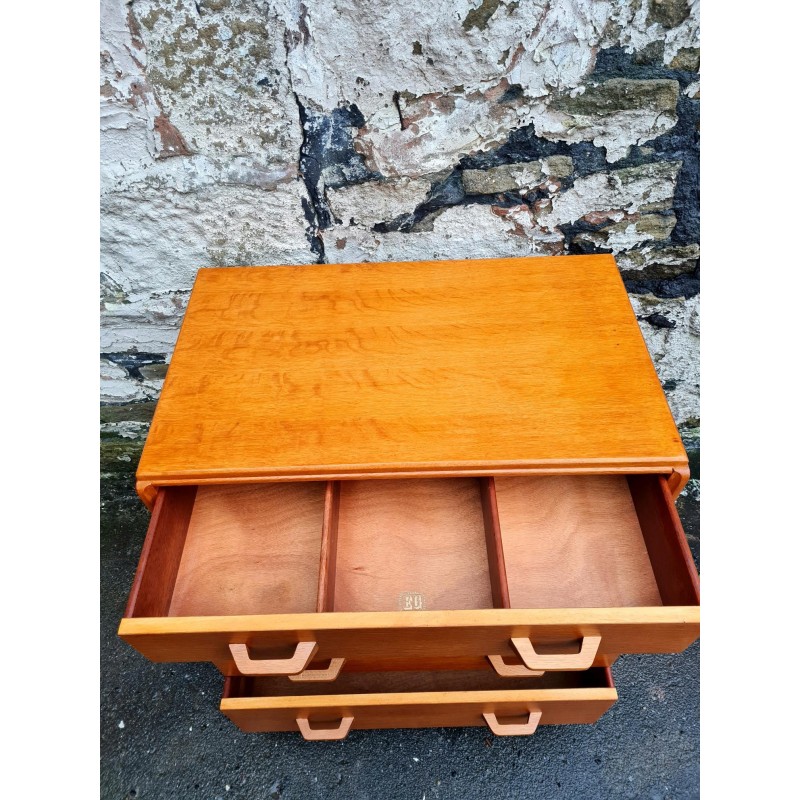 Cómoda vintage de madera maciza y roble con 4 cajones para G-Plan Furniture