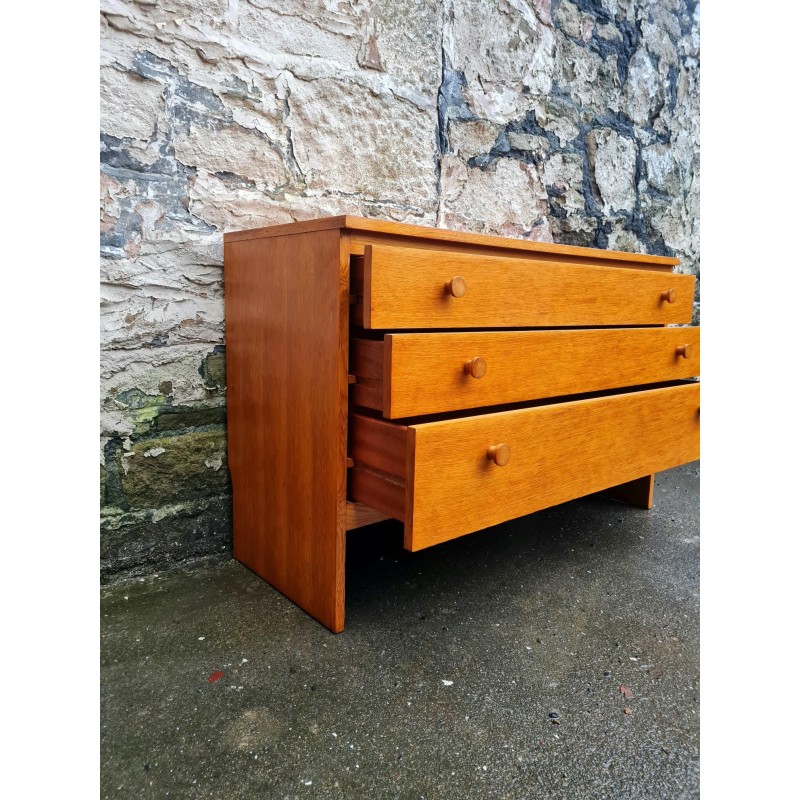 Vintage teak chest of drawers with 3 drawers for Meredew Furniture