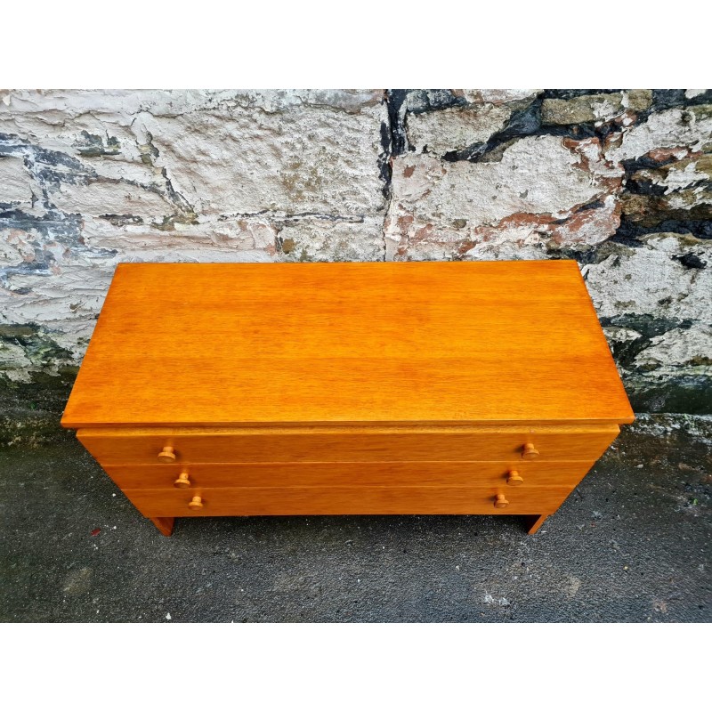 Vintage teak chest of drawers with 3 drawers for Meredew Furniture