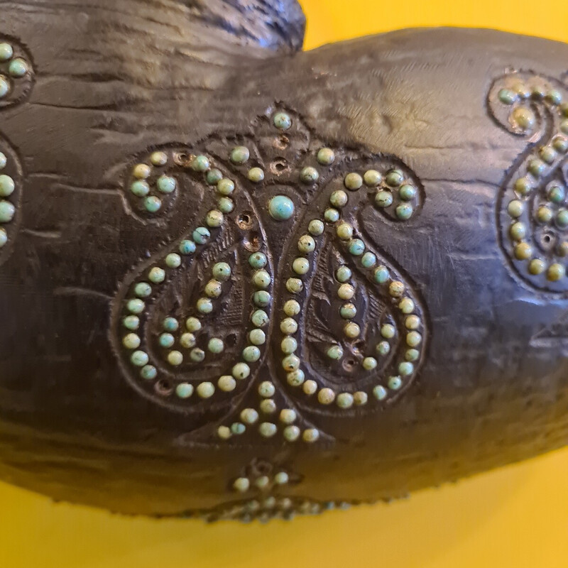Taça islâmica vintage para mendigos Kashkul em coco de mer