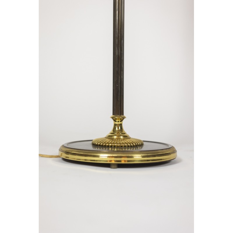 Vintage "Roseau" floor lamp in bronze and gilded brass for La Maison Charles, France 1970