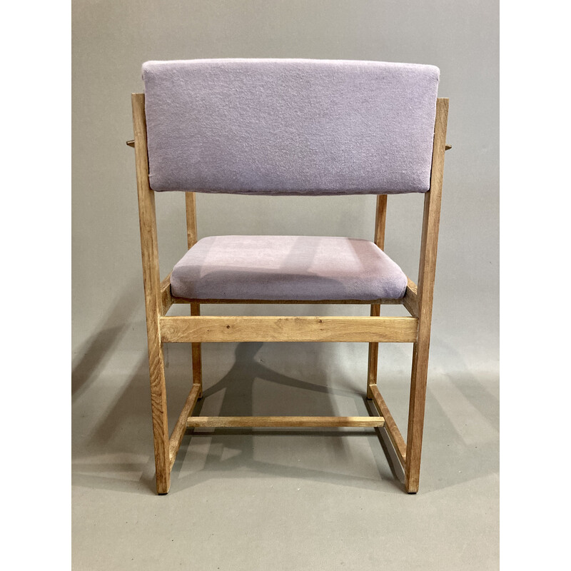 Paire de fauteuils vintage Parme en chêne cérusé, 1960