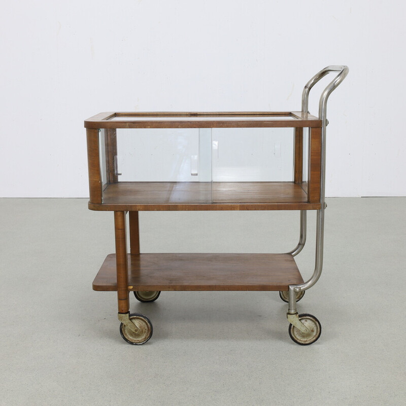 Vintage Art Deco serving bar cart, 1930