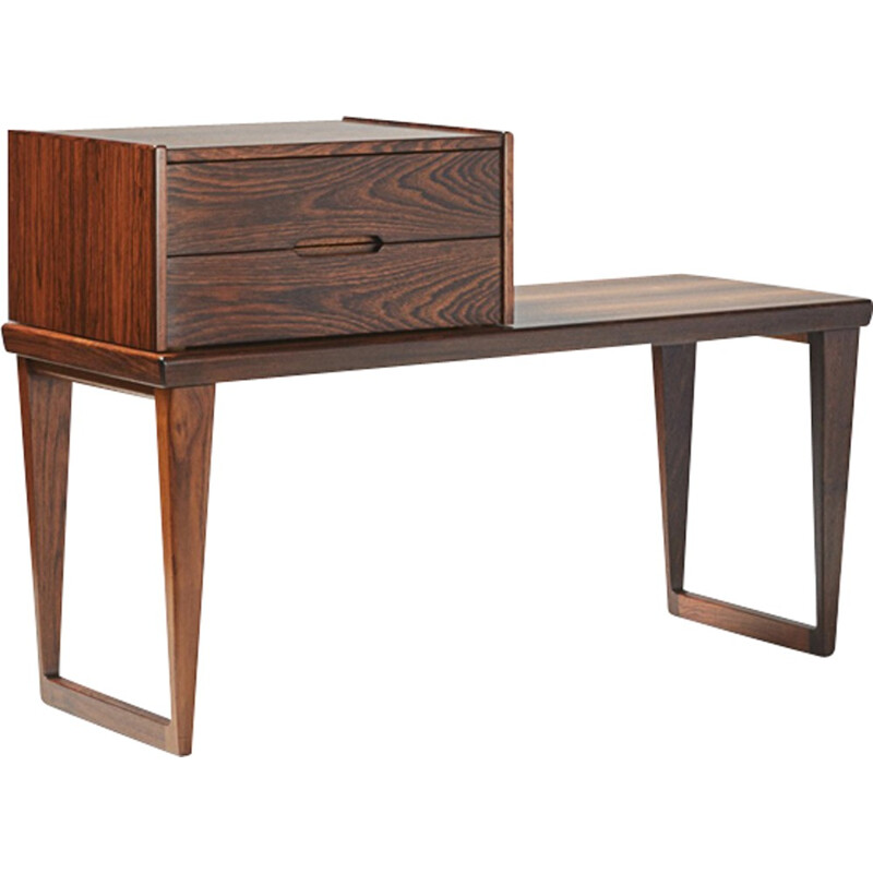 Rosewood bench with drawers unit, Kai KRISTIANSEN - 1960s