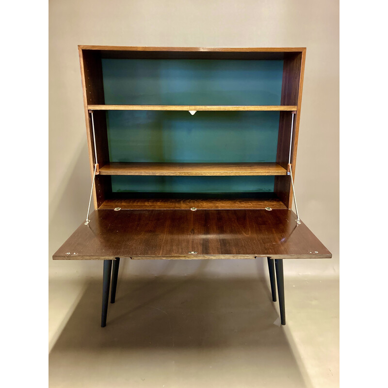 Versenkbarer Vintage-Schreibtisch aus Palisanderholz, 1950