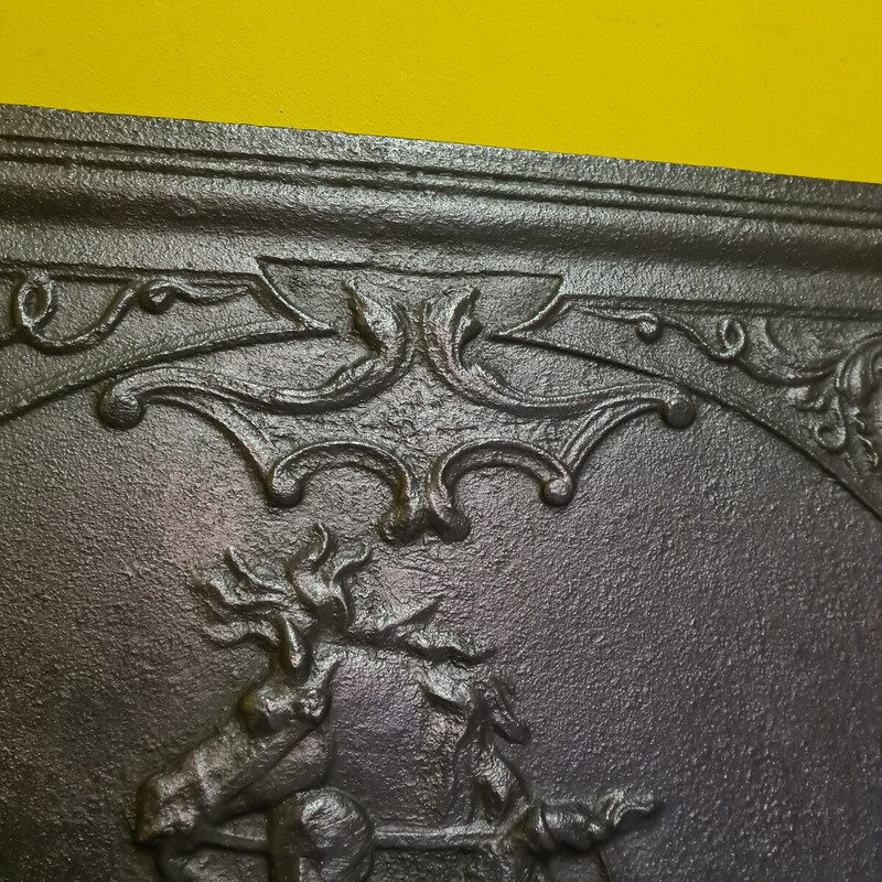 Cast iron fireback with Napoleon decoration by Pierre Gautherot, 1810