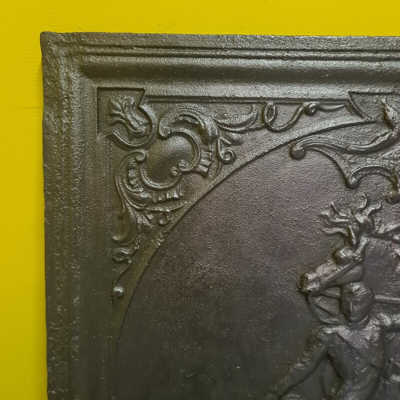 Cast iron fireback with Napoleon decoration by Pierre Gautherot, 1810