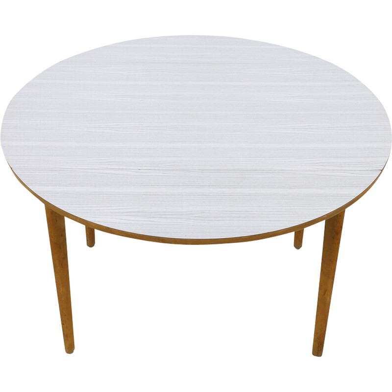 Table à repas vintage ronde à abattant, 1960