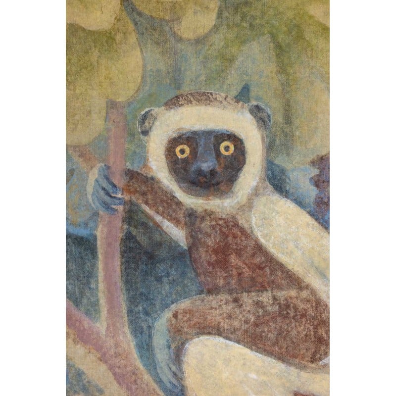 Pintura vintage de macacos, França