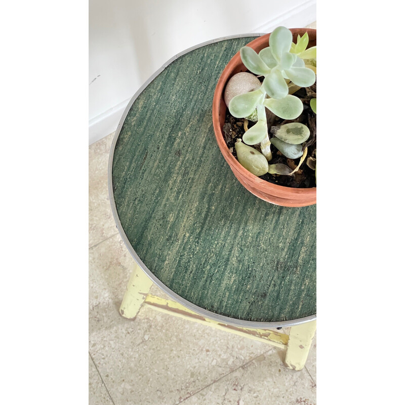 Vintage solid oak stool