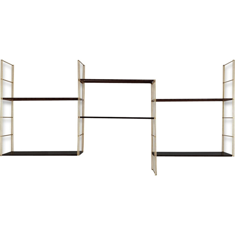 Gilded metal and modular shelves - 1960s