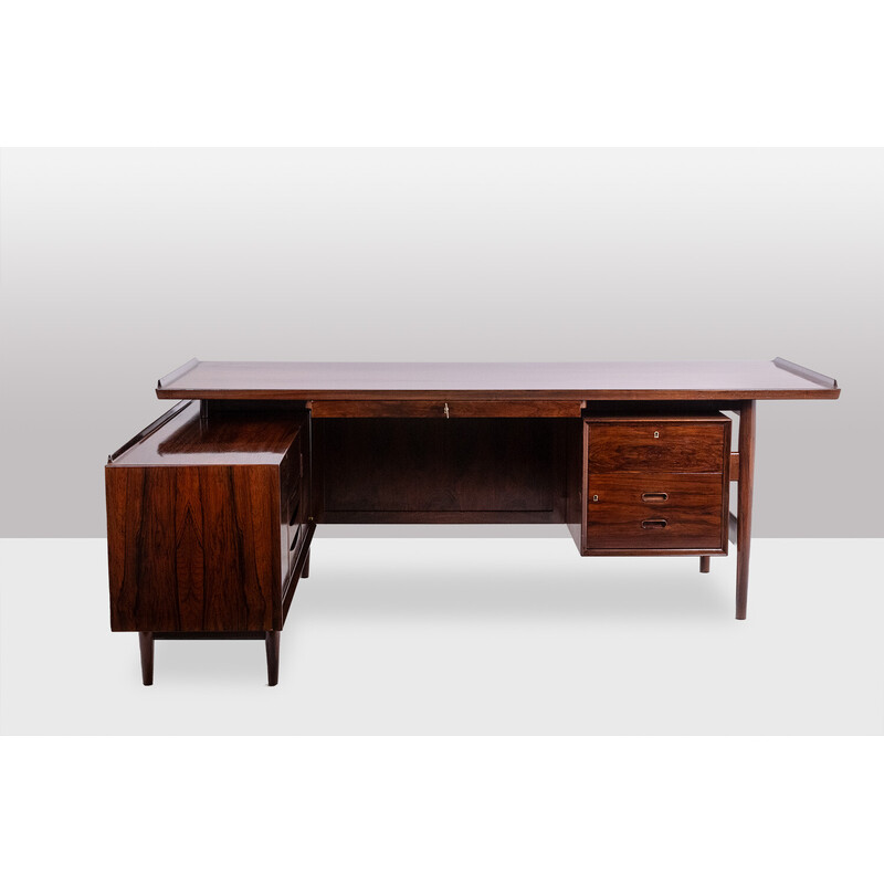 Vintage rosewood corner desk by Arne Voddern for Sibast, Denmark 1970