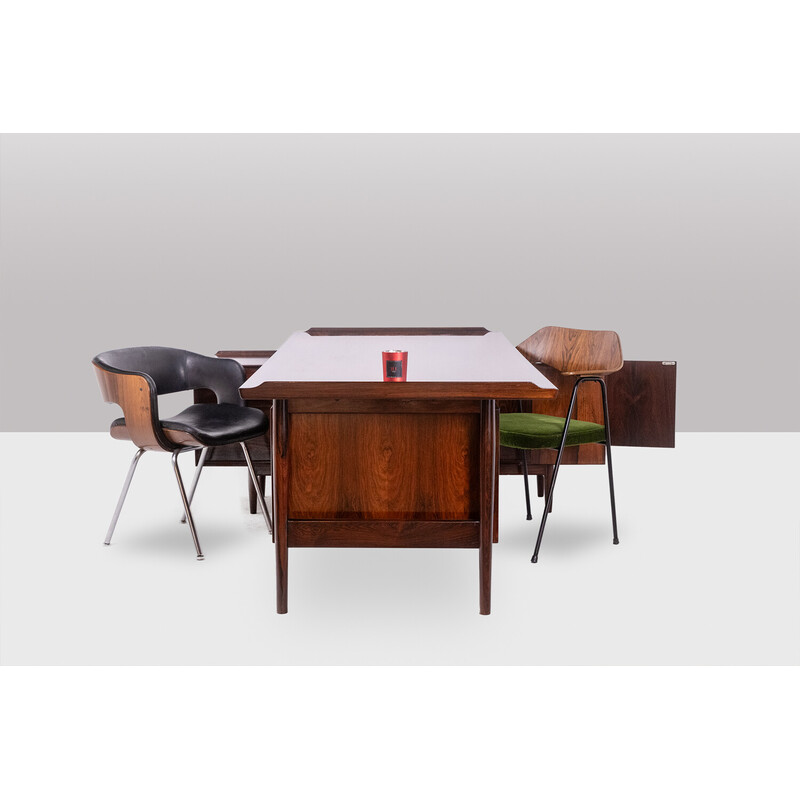 Vintage rosewood corner desk by Arne Voddern for Sibast, Denmark 1970