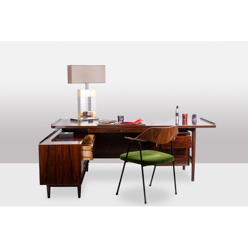 Vintage rosewood corner desk by Arne Voddern for Sibast, Denmark 1970