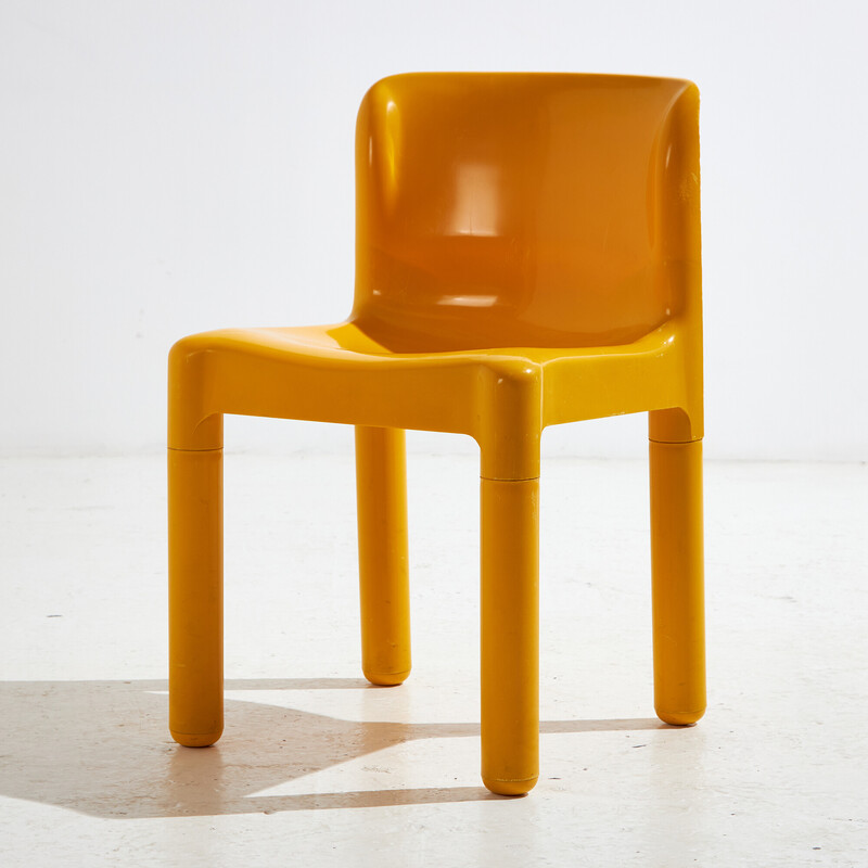 Vintage model 4875 plastic chairs by Carlo Bartoli for Kartell, Italy 1970