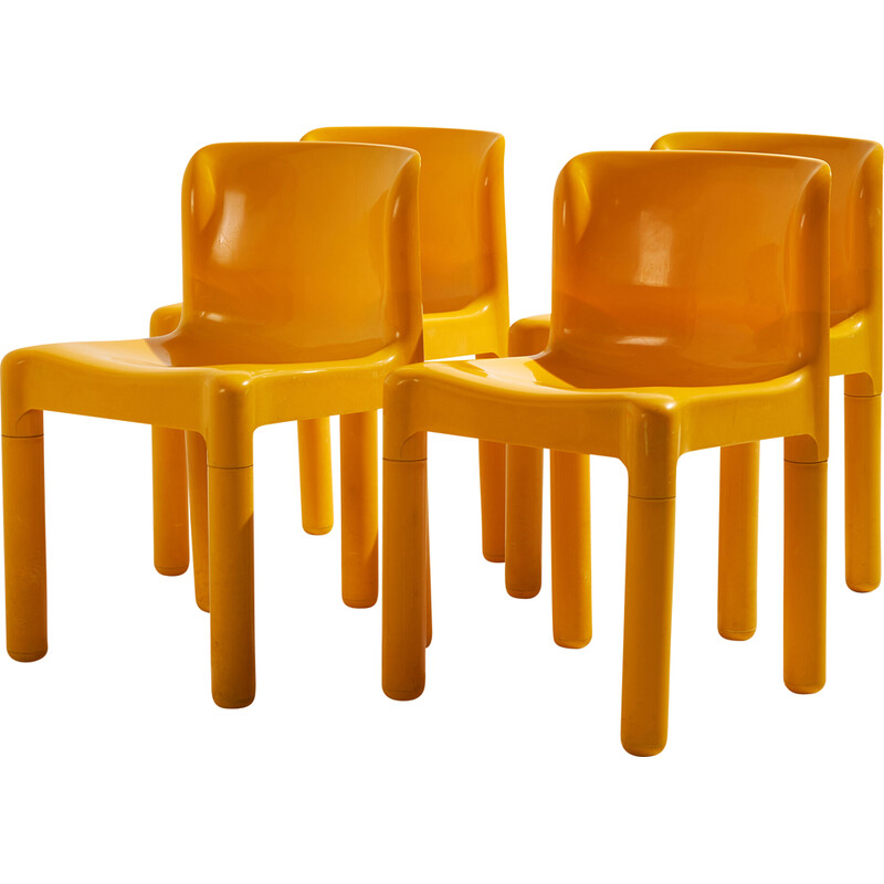 Chaises vintage modèle 4875 en plastique par Carlo Bartoli pour Kartell, Italie 1970